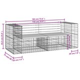  Vrtna klupa s gabionskim dizajnom 184x71x65,5 cm drvo duglazije | shoptok.hr