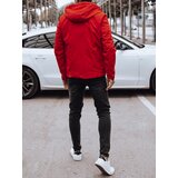 DStreet Kurtka męska przejściowa z kapturem czerwona | Shoptok.si