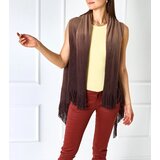Gemre Brown fringed wrap Lankinaka | Shoptok.si