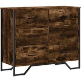vidaXL Predalnik dimljeni hrast 91x35,5x74,5 cm inženirski les, (21411508) | Shoptok.si