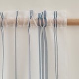 Catherine Lansfield Bela prosojna zavesa iz tančice 140x137 cm Harbour Stripe – u
