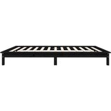  Posteljni okvir črn 90x190 cm trdna borovina, (20684807) | Shoptok.si