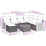  8-dijelni set vrtnih sofa od poliratana s jastucima sivi | shoptok.hr