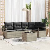  Set sofe 6 kom. Svijetlo siva poliratan Svjetlosiva 232 x 122 x 85 cm | shoptok.hr