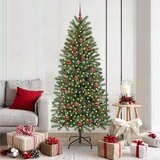 vidaXL Umestno božično drevo med 300 LED Zelena 180 cm PE in PVC | Shoptok.si