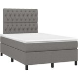  Box spring s madracem LED tamnosivi 120 x 200 cm tkanina | shoptok.hr
