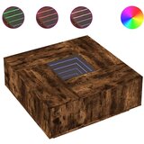  Stolić s beskonačnim LED svjetlima boja hrasta 100x100x40 cm | shoptok.hr