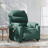 vidaXL Električni masažni naslanjač temno zelen žamet | Shoptok.si