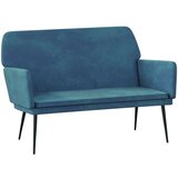  Klupa plava 108 x 79 x 79 cm baršunasta | shoptok.hr