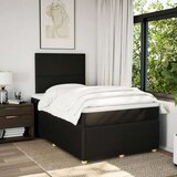 vidaXL Box spring postelja z vzmetnico črna 120x190 cm blago | Shoptok.si