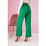 Kesi Włoski Viscose wide-leg trousers light green | shoptok.hr