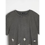 Sinsay Pamučna majica kratkih rukava isprana izgleda | shoptok.hr