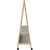 vidaXL Stalak za odjeću s policama i kotačima 132x45,5x155,5cm bambusa | shoptok.hr
