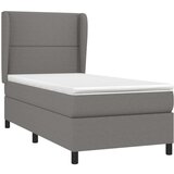  Okvir kreveta s oprugama i madrac tamnosivi 80x200cm od tkanine | shoptok.hr