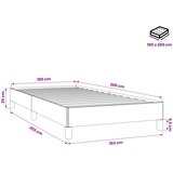  Okvir za krevet bez madraca crni 100x200 cm baršunasti | shoptok.hr