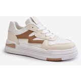 Boto Women's Platform Sneakers in Beige Synthetic Leather Lynnette | Shoptok.si