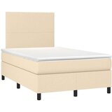  Box spring s madracem LED krem 120 x 200 cm od tkanine | shoptok.hr