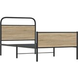 vidaXL Okvir kreveta bez madraca boja hrasta sonome 90 x 190 cm drveni | shoptok.hr