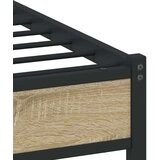 Metalni okvir kreveta s uzglavljem boja hrasta sonome 75x190 cm | shoptok.hr
