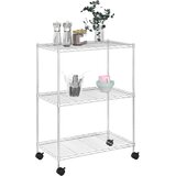  Stalak za pohranu s 3 razine 60 x 35 x 81 cm kromirani 150 kg | shoptok.hr