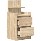vidaXL Nočne omarice z 2 predaloma 2 kosa sonoma hrast 38x34x80 cm | Shoptok.si