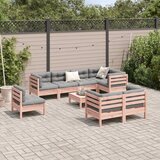  9-dijelni set vrtnih sofa s jastucima masivno drvo duglazije | shoptok.hr