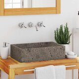 The Living Store Umivalnik 45x30x12 cm marmor visok sijaj siv - Umivalnik, (21750158) Cene