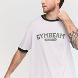 GymBeam Oversized Varsity T-Shirt White S | Eponuda.com