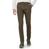 Borghese Hlače Firenze - Pantalone Elegante Twill - Fit Slim Zelena