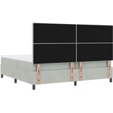  s opruga kutije Svijetlo siva 200 x 200 cm Baršun | shoptok.hr