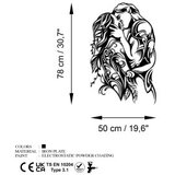 WALLXPERT Zidna dekoracija Kiss-Black, 78x50cm, Crna | Eponuda.ba