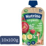 Nutrino organic Pauč, Jabuka, banana, malina i pirinač, 100g, 10 komada Cene