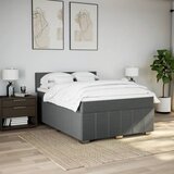  Krevet s oprugama i madracem tamnosivi 140x190 cm od tkanine | shoptok.hr