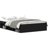 Maison Chic Posteljni Okvir - Dvoposteljna postelja brez vzmetnice črni hrast 140x200 cm inž. les, (22082478) | Shoptok.si