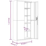 Ormarić za spise crni 90 x 40 x 200 cm čelični | shoptok.hr