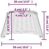  Sjenilo za stropnu svjetiljku smeđe Ø50x30 cm od pruća | shoptok.hr