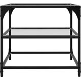  Stolići s prozirnom staklenom površinom 2 kom 50x50x45 cm čelik | shoptok.hr