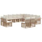  Set vanjskih sofa 13 pcs Prirodna i krema bijela Poliester | shoptok.hr