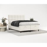 Maison de Rêve Krem tapecirani bračni krevet s prostorom za odlaganje 140x200 cm Senses – | shoptok.hr