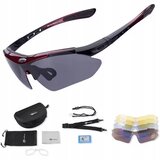 ROCKBROS okulary rowerowe POLARYZUJĄCE WYTRZYMAŁE wygodne czarno-czerwone=, (22006660) Cene