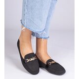 Gemre Black matte finish moccasins with gold decoration Gloriasa | Shoptok.si
