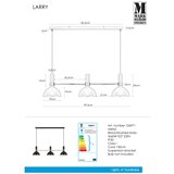 Markslöjd Črna trojna viseča svetilka Larry Black Gold | Shoptok.si