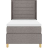 Box Postelja s podlago in vzmetnico Taupe 80x200 cm Tkanina, (22050771) | Shoptok.si