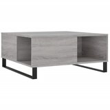Maison Chic Klubska mizica - kavna mizica - Nizka mizica siva sonoma 80x80x36,5 cm inženirski les, (21752800) | Shoptok.si