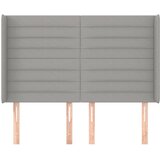  Uzglavlje s ušima svjetlosivo 147x16x118/128 cm od tkanine | shoptok.hr