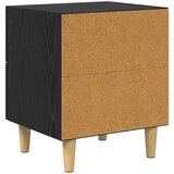 vidaXL Nočna omarica s predalom 2 pcs Črni hrast 40 x 35 x 47.5 cm | Shoptok.si