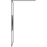 Pregrada za tuš crna 90 x 195 cm s prozirnim staklom ESG | shoptok.hr