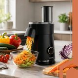  200W inox električni sekljalnik in rezalnik zelenjave črn | Shoptok.si