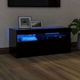 vidaXL TV ormarić s LED svjetlima crni 90x35x40 cm | shoptok.hr