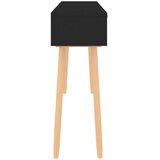 vidaXL Konzolni stol crni 105x30x75 cm od borovine i prirodnog ratana | shoptok.hr